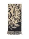 Burberry Pattern Jacquard Checked Fringed-edge Scarf In Black