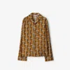 Burberry Bus Motif Pajama Shirt In Brown