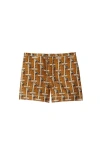 Burberry Bus Silk Pyjama Shorts In Pumpkin