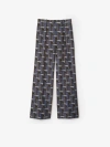 Burberry Bus Silk Straight-leg Trousers In Knight