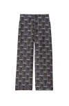 Burberry Bus Silk Straight-leg Trousers In Knight