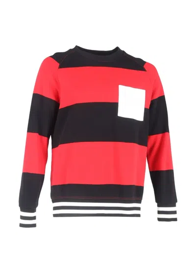 Pre-owned Burberry Bustler Striped Sweatshirt In Red