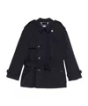 Burberry Double-breasted Coat In Blue