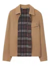 Burberry Button-closure Wool Overshirt In Brown