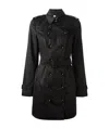 Burberry Button Coat In Black
