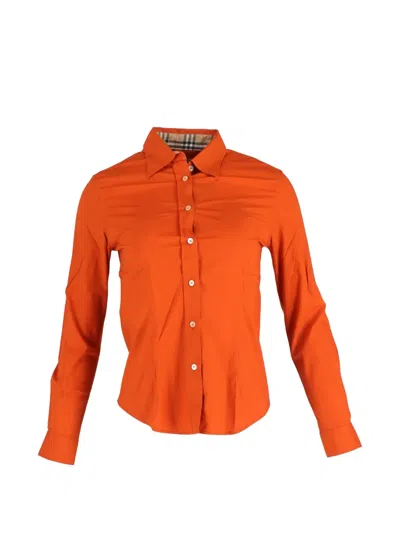 Pre-owned Burberry Button-down Shirt In Orange