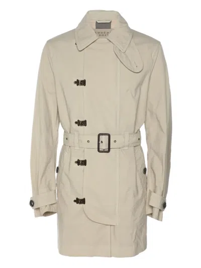 Pre-owned Burberry Button Fastening Coat In Neutral