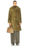 Burberry Button Front Long Coat In Acre