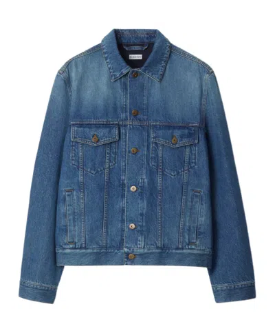 Burberry Ekd-patch Denim Jacket In Blue