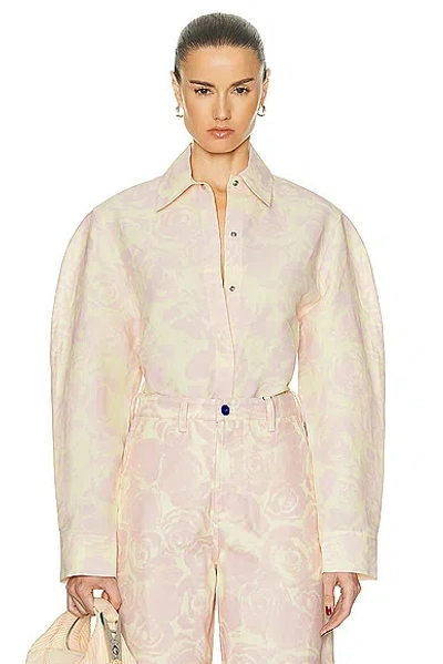 Burberry Button Up Jacket In Cameo Pattern