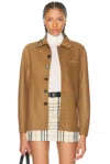 Burberry Button Up Jacket In Shrew Ip Check