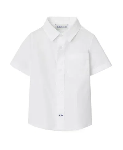 Burberry Button-up Short-sleeve Shirt In White