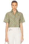 Burberry Saxon Cropped Shirt Clothing In Saxon Ip Check