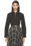 Burberry Button Up Top In Snug Melange