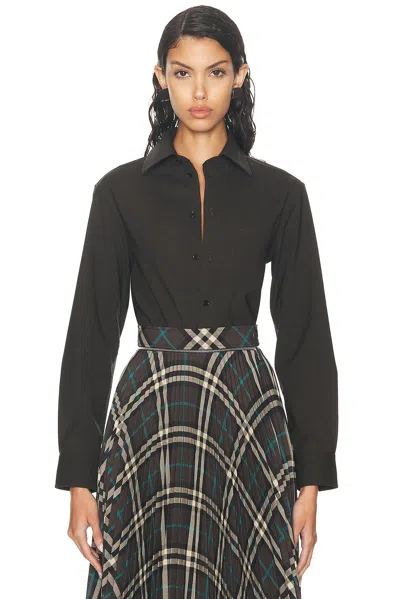 Burberry Button Up Top In Snug Melange