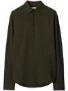 Burberry Button-up Wool Shirt In Green
