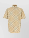 BURBERRY BUTTONED CHECKERED COTTON SHIRT WITH SHORT SLEEVES