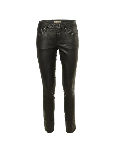 Pre-owned Burberry Button-fasteninfg Trousers In Black