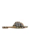 Burberry Beige Check Cabana Slides