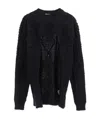Burberry Cable-knit Open-front Jumper In Black