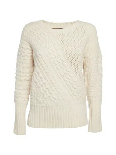 Pre-owned Burberry Cable-knit Sweater In Neutral