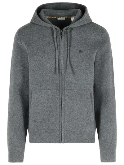 BURBERRY BURBERRY 'CADE' GREY CASHMERE SWEATER