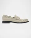 Burberry Cadet Grained Calf Leather Penny Loafers In Neutral