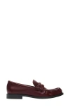 Burberry Cadet Grained Calf Leather Penny Loafers In Burgundy
