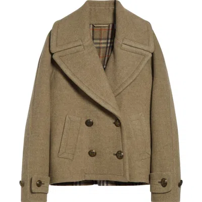 Burberry Caitlin Short Peacoat In Brown