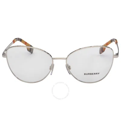 Burberry Calcot Demo Butterfly Ladies Eyeglasses Be1341 1005 55 In Metallic