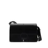 Burberry Calf Leather Equestrian Knight Snip Shoulder Bag In Black