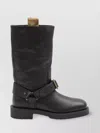 Burberry Saddle Boots In Black