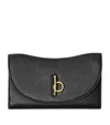 Burberry Calf Leather Rocking Horse Continental Wallet In Black