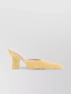 BURBERRY CALFHAIR BUCK MULES WITH POINTED TOE AND THICK HEEL