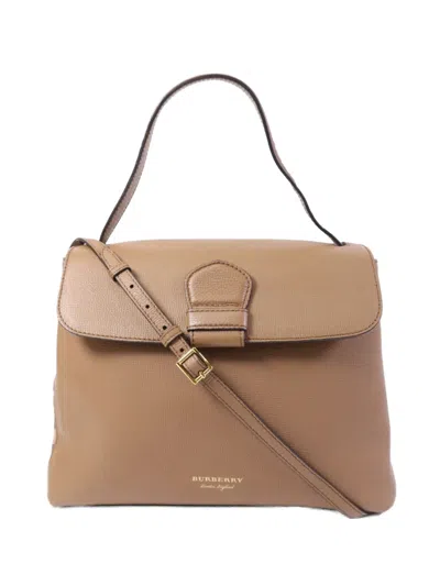 Pre-owned Burberry Camberley Leather Tote Bag In Neutral