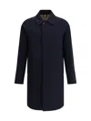 Burberry Camden Coat In Coal Blue