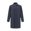 Burberry Men Camden Heritage Coat In Blue