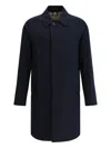 Burberry Camden Heritage Organic Cotton Coat In Blue