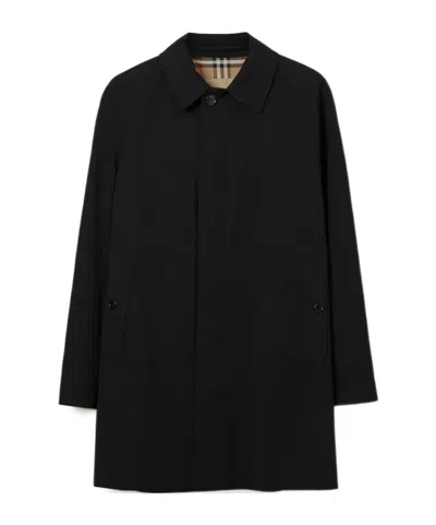 Burberry Camden Heritage Short Coat In Black