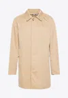 Burberry Camden Heritage Single-breasted Car Coat In Beige