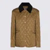 Burberry Camel Down Jacket In Brown