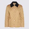 Burberry Camel Down Jacket In Brown