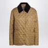 Burberry Camel Quilted Jacket In Brown