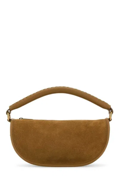 Burberry Camel Suede Hebden Handbag