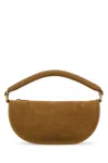 Burberry Camel Suede Hebden Handbag In Light Brown