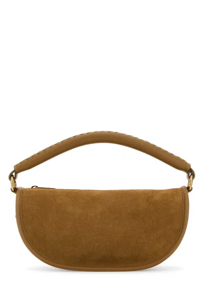 BURBERRY BURBERRY CAMEL SUEDE HEBDEN HANDBAG