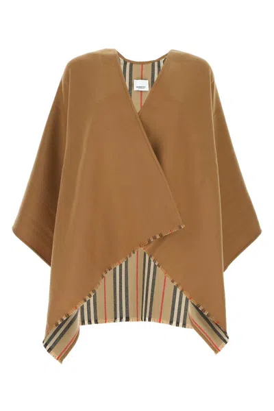 Burberry Camel Wool Cape In A7139
