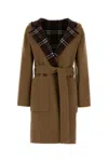 Burberry Camel Wool Reversibile Coat In Brown