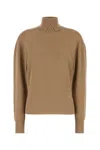 Burberry High-neck Wool Sweater With Logo Intarsia