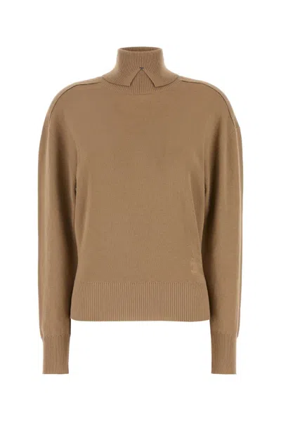 BURBERRY BURBERRY CAMEL WOOL SWEATER